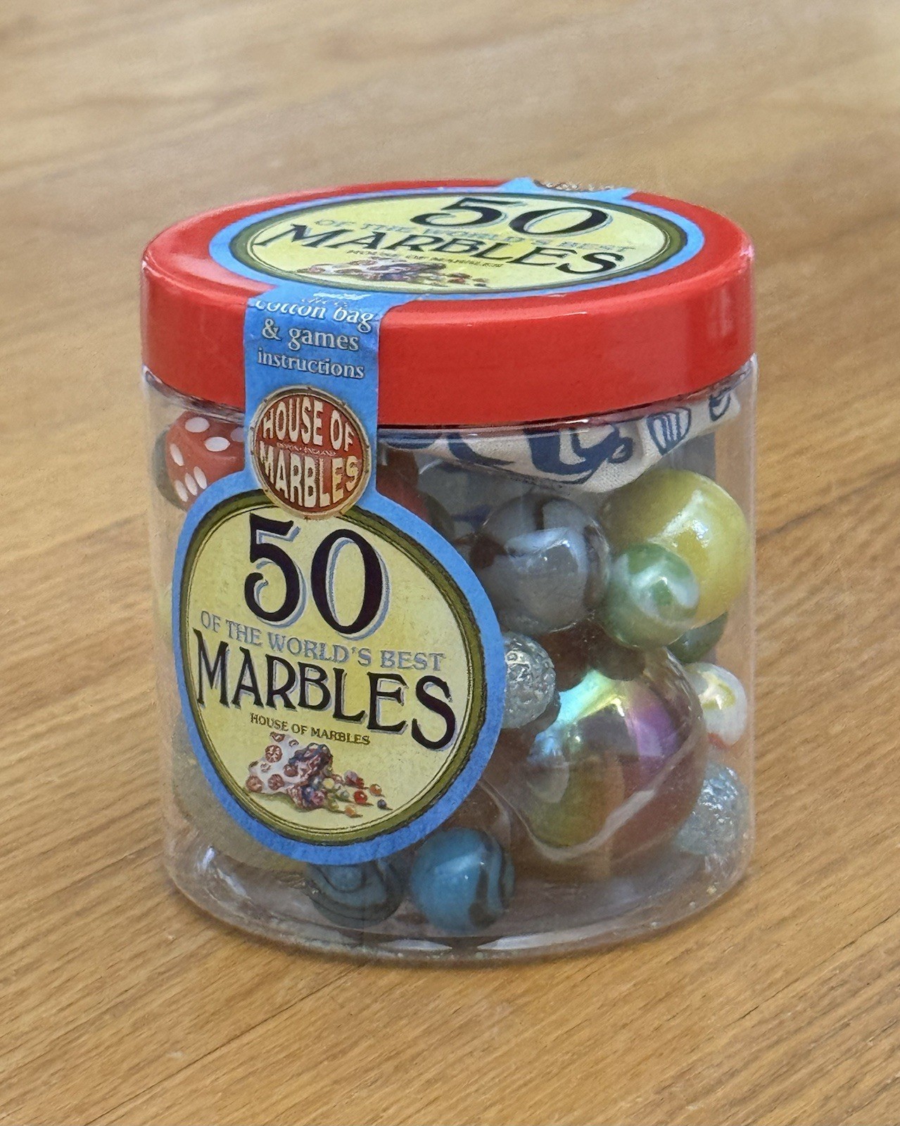 House Of Marbles ‘50 Of The World’s Best Marbles’ w/Bag ~ NEW/ UNOPENED