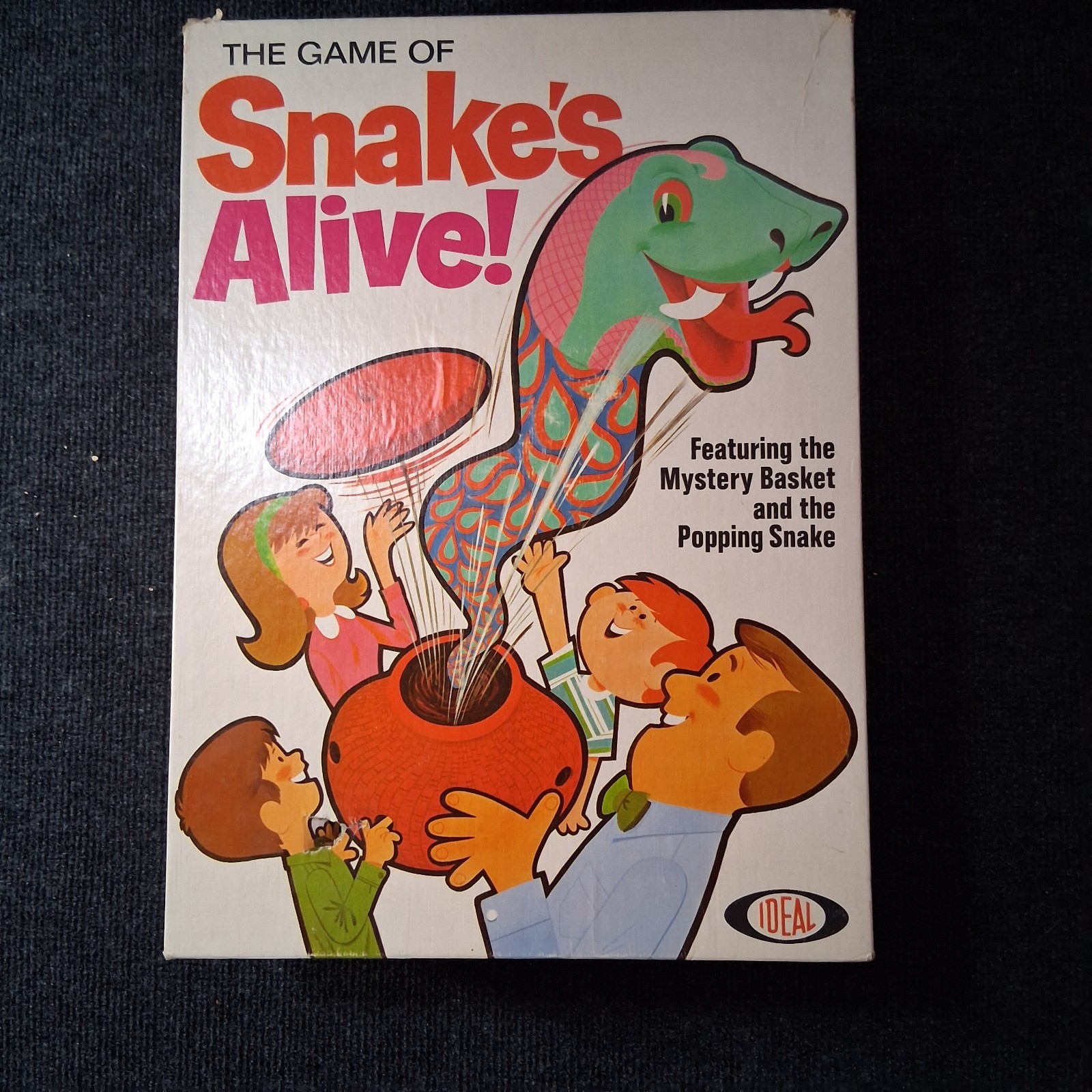 Snakes Alive Board Game 1966 Ideal Rare Vintage Action Game Works Great Original