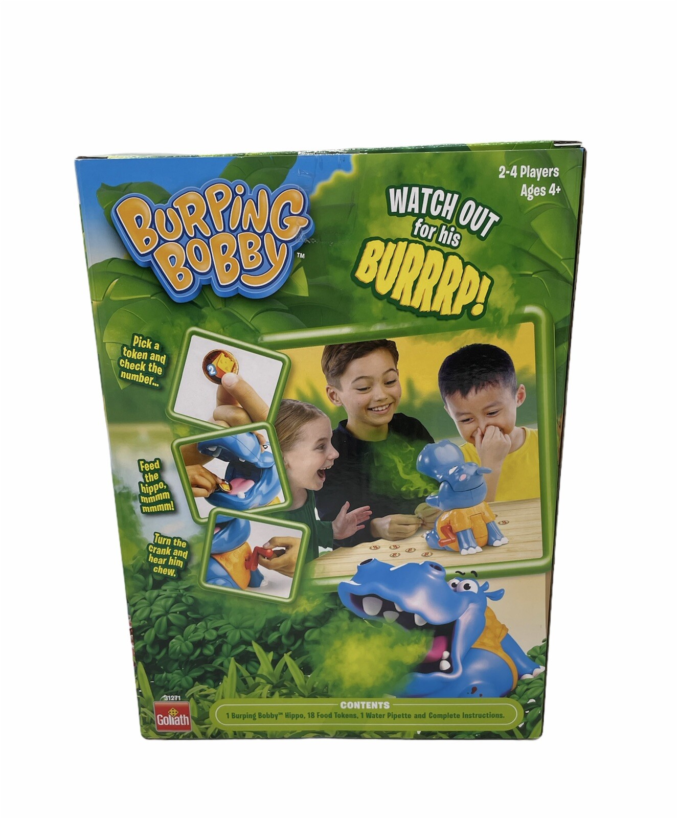Burping Bobby Hippo Game Feed The Hippo But Watch Out for His Burp NEW