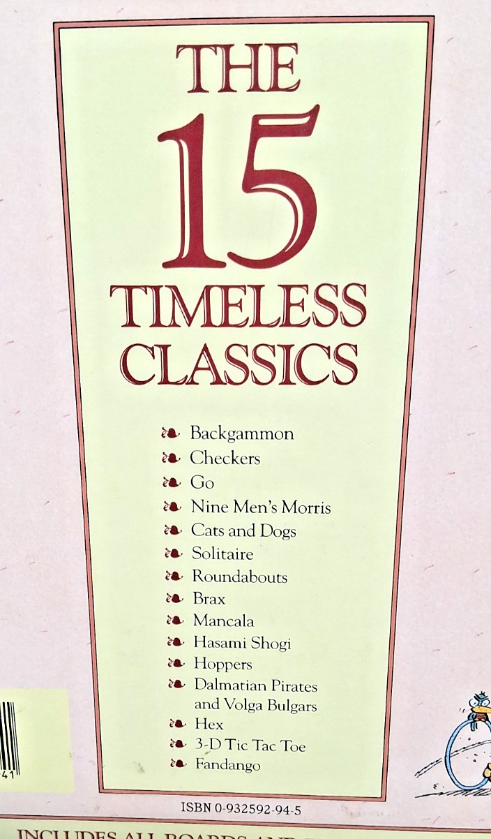 Vtg 1991 Klutz Press Book of 15 Classic Board Games