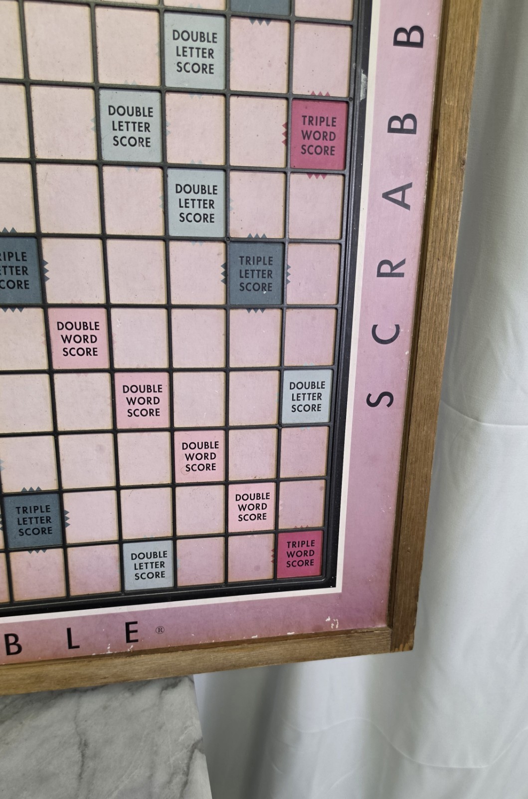 Vtg Rare Scrabble Board Lazy Susan Large Huge Giant Restoration Hardware 26×26