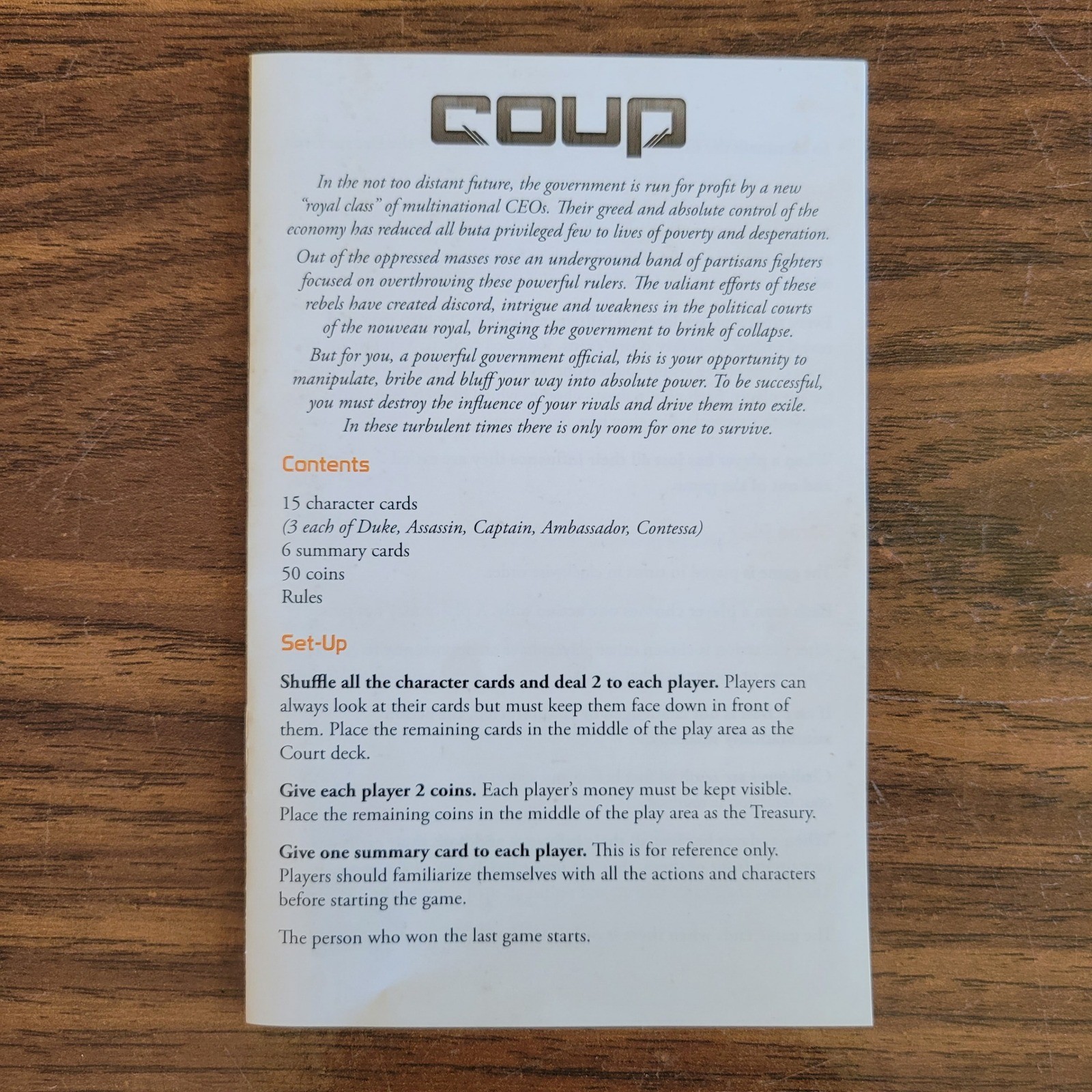 Coup Board Game Bluffing Deduction Strategy Cards Indie Boards Replacement Parts