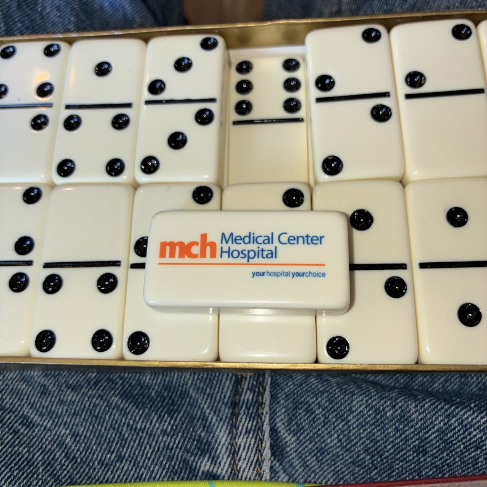 Vintage Puremco Extra Thick Dominoes Complete w/Box USA