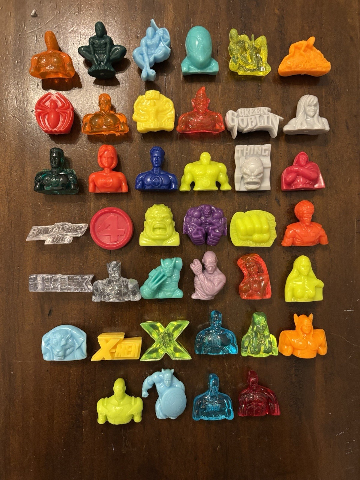100% Complete SET Gogos Crazy Bones MARVEL HEROES Spiderman Hulk X Men Figures