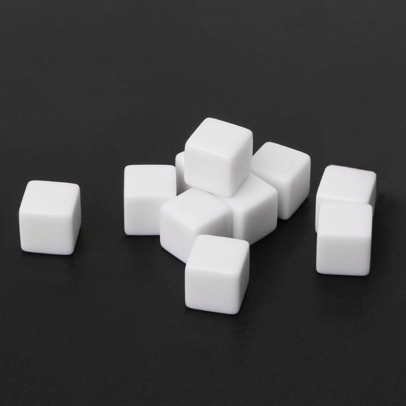 10Pcs D6 12mm Die Six Sided Table Gaming Blank For Role Playing Toys