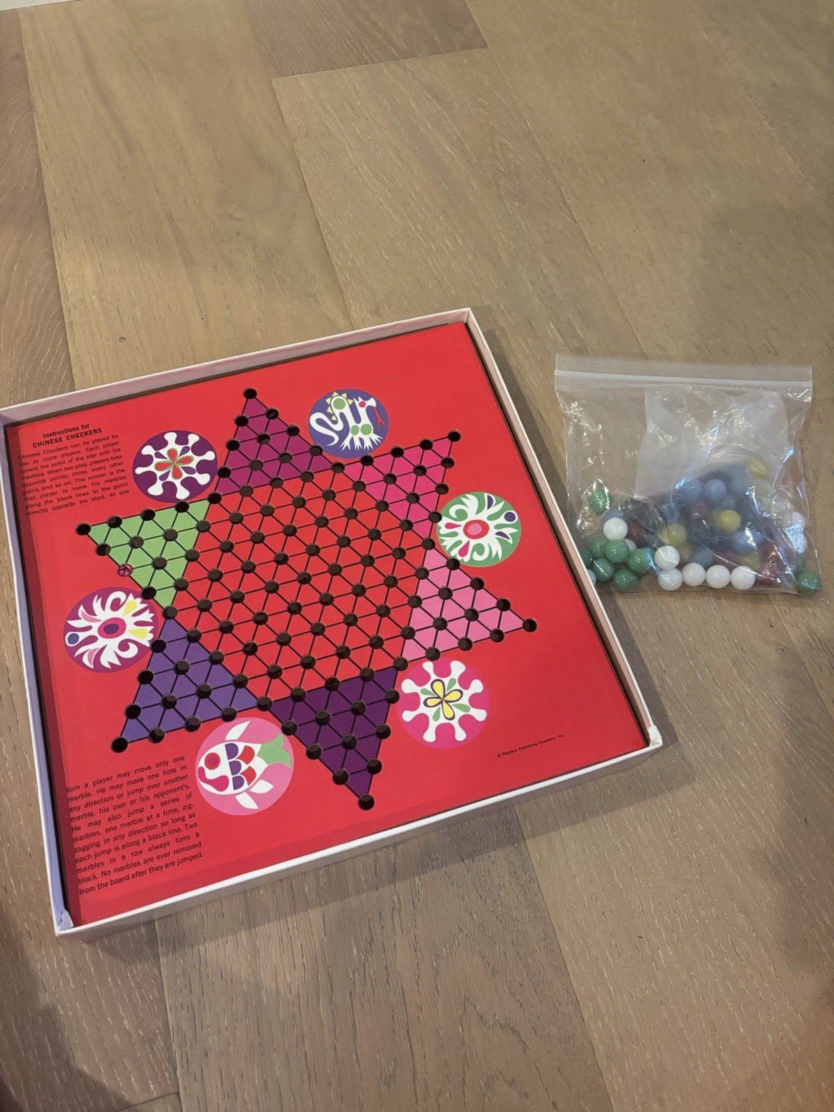 Vintage Chinese Checkers Board Game Western Publishing Co 1989 COMPLETE