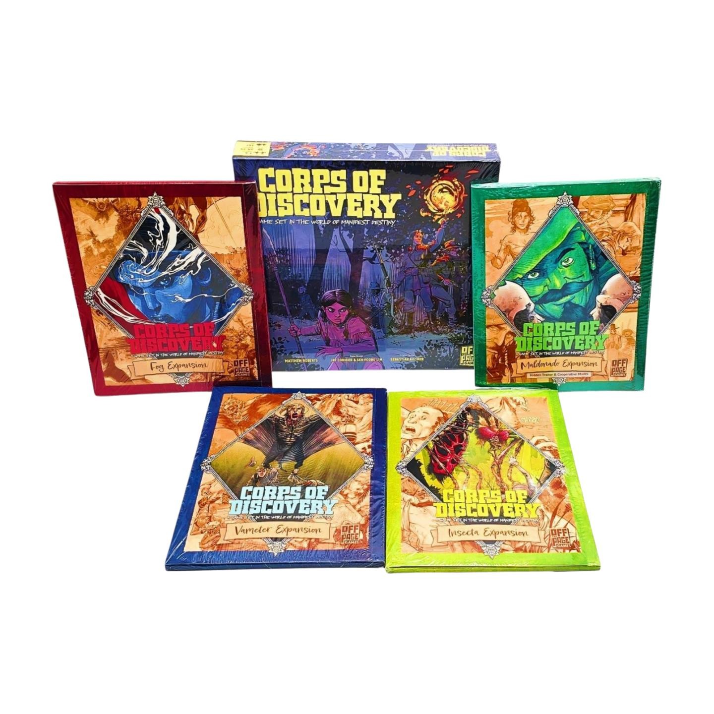 Corps of Discovery Retail Ed. + 4 Expansions by Off the Page Games – SEALED