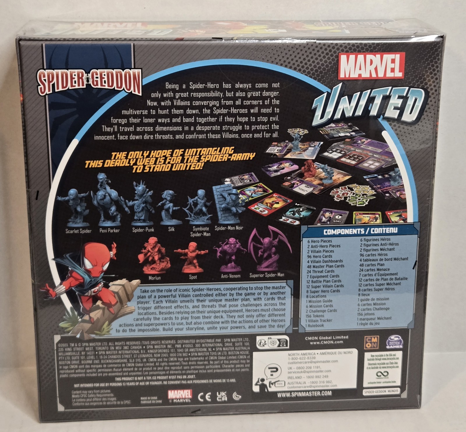 Marvel United Spider Geddon Board Game 1 To 4 Players Ages 14 And Up