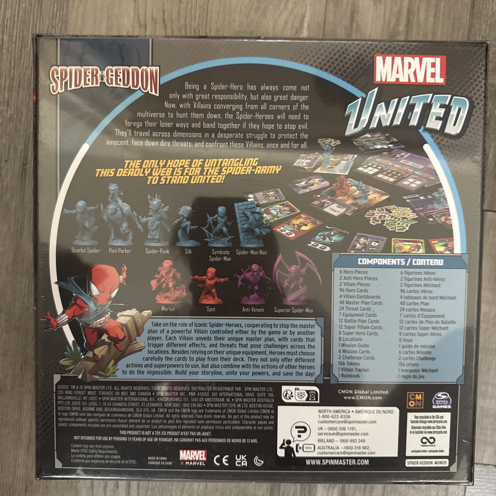 Marvel United Spider Geddon Board Game 1 To 4 Players Ages 14 And Up New Sealed