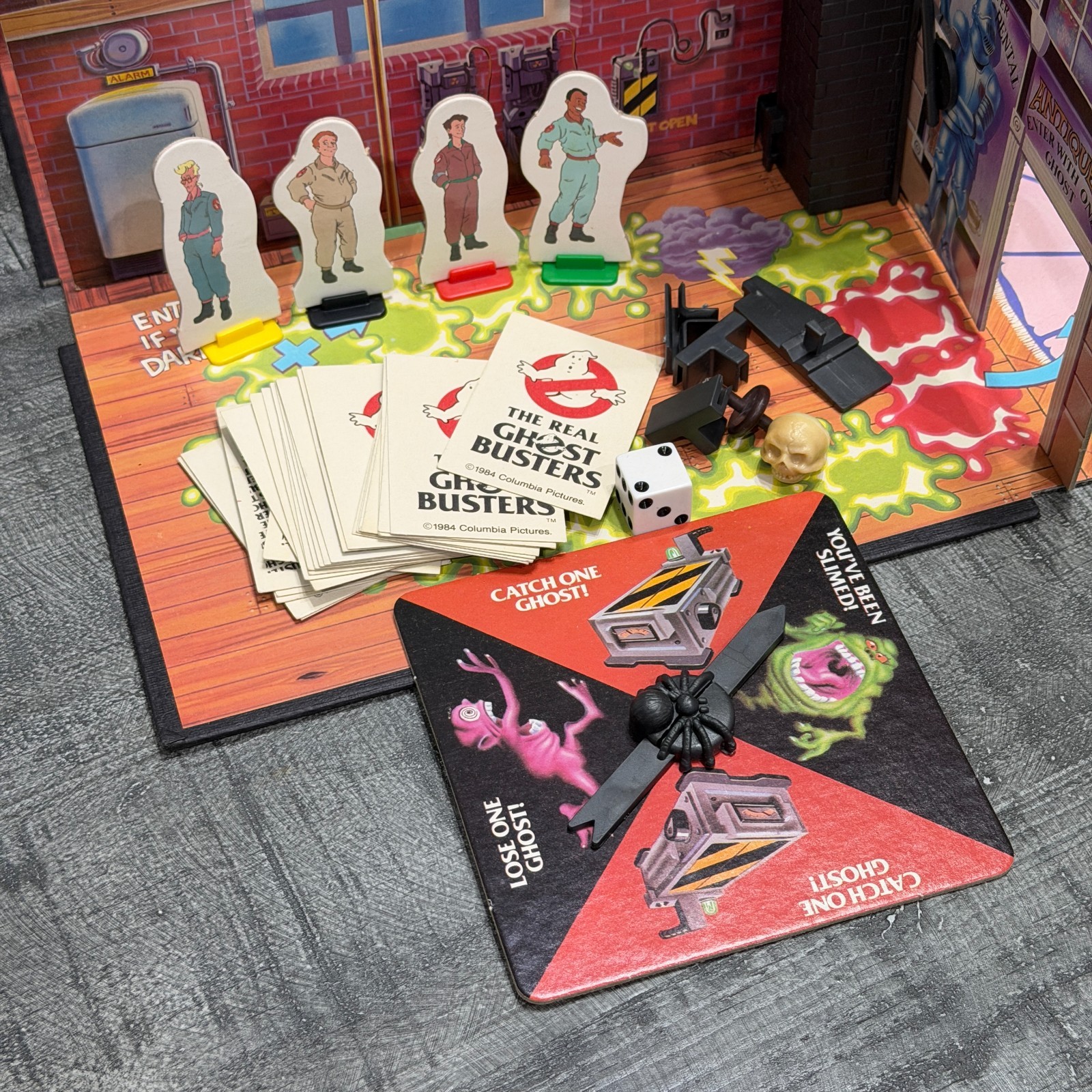 The Real Ghostbusters Game 1986 by Milton Bradley 3D Board Game – Complete