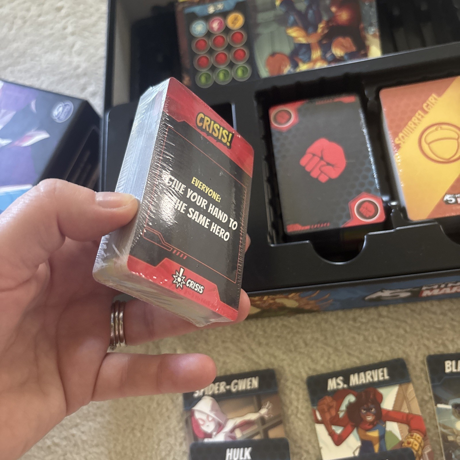 5 Minute Marvel Cooperative Strategy Card Game- MISSING PIECES
