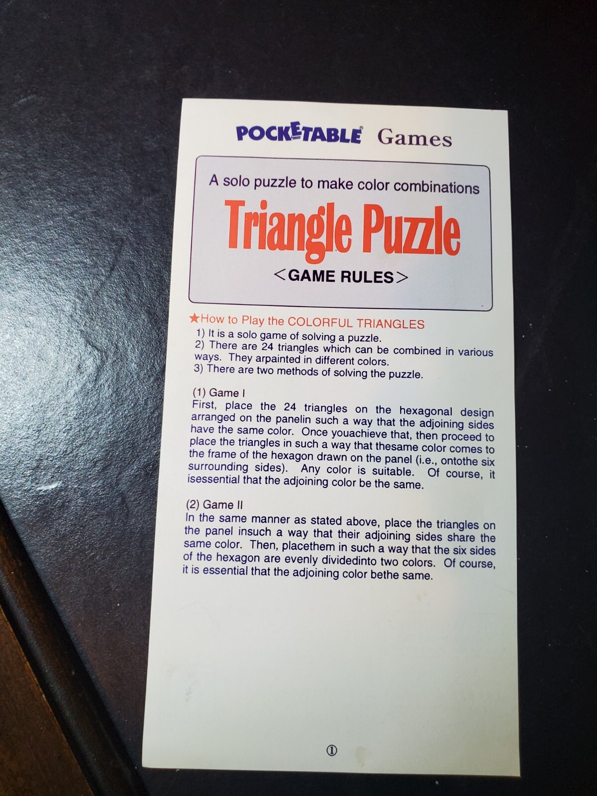 Magnetic Travel Pocket Size Folding Board Game Triangle Puzzle Game Pocketable