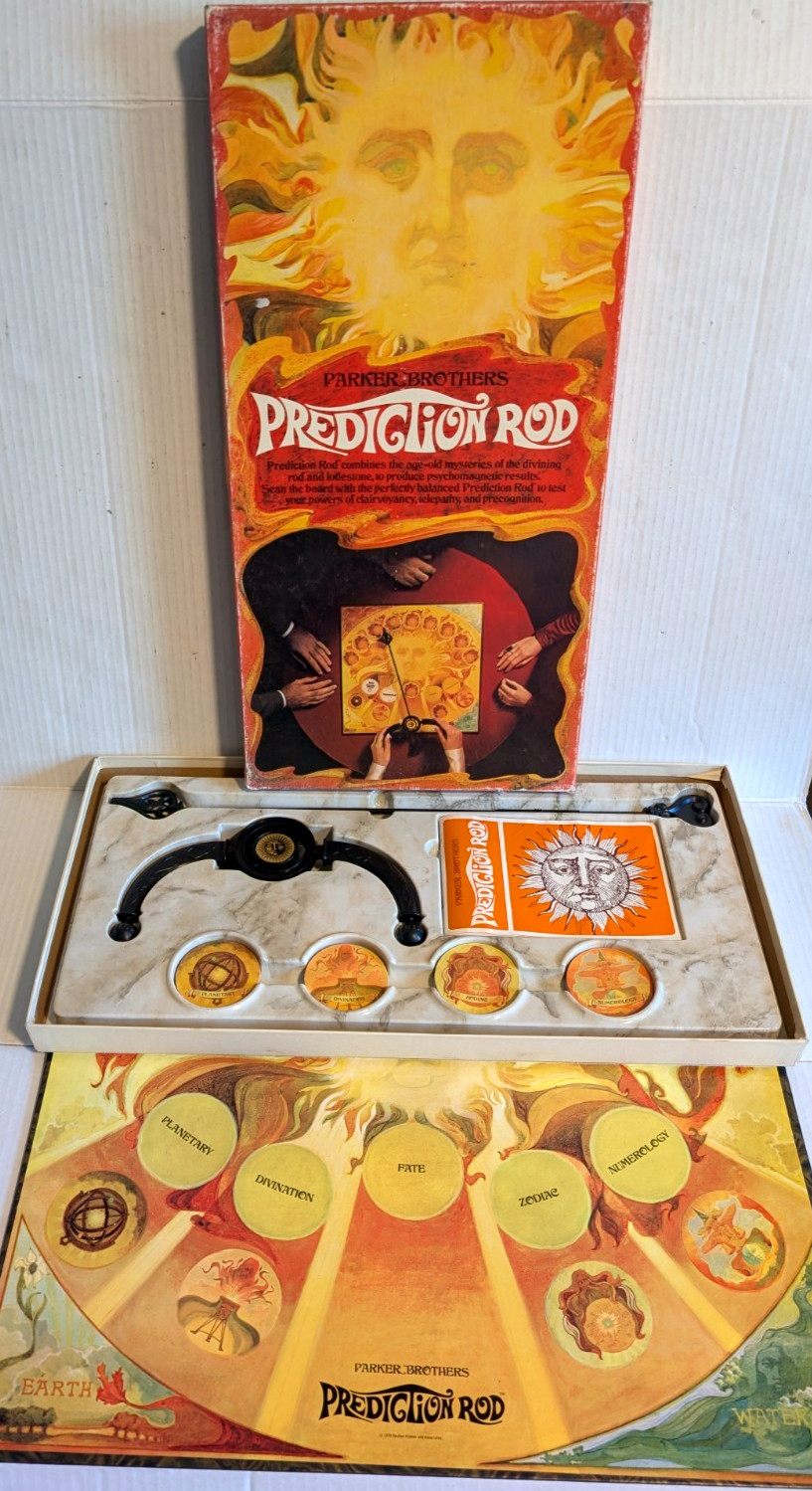 Vintage 1970 Parker Brothers Prediction Rod Game – Test Your Psychic Power