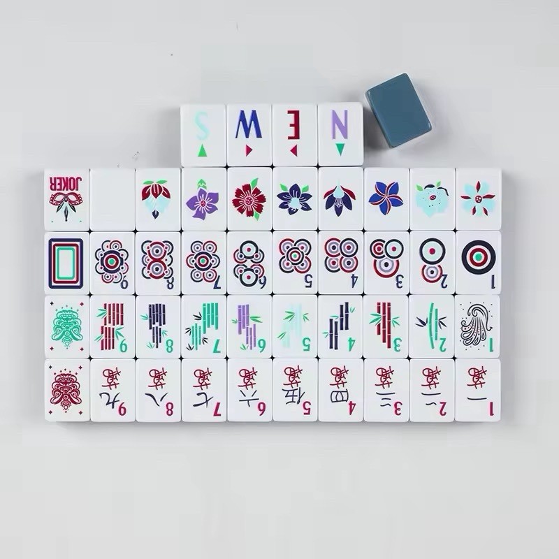 SLATE GRAY 4-Layer Acrylic Mahjong Tiles Full American Set 160 Tiles US SELLER!