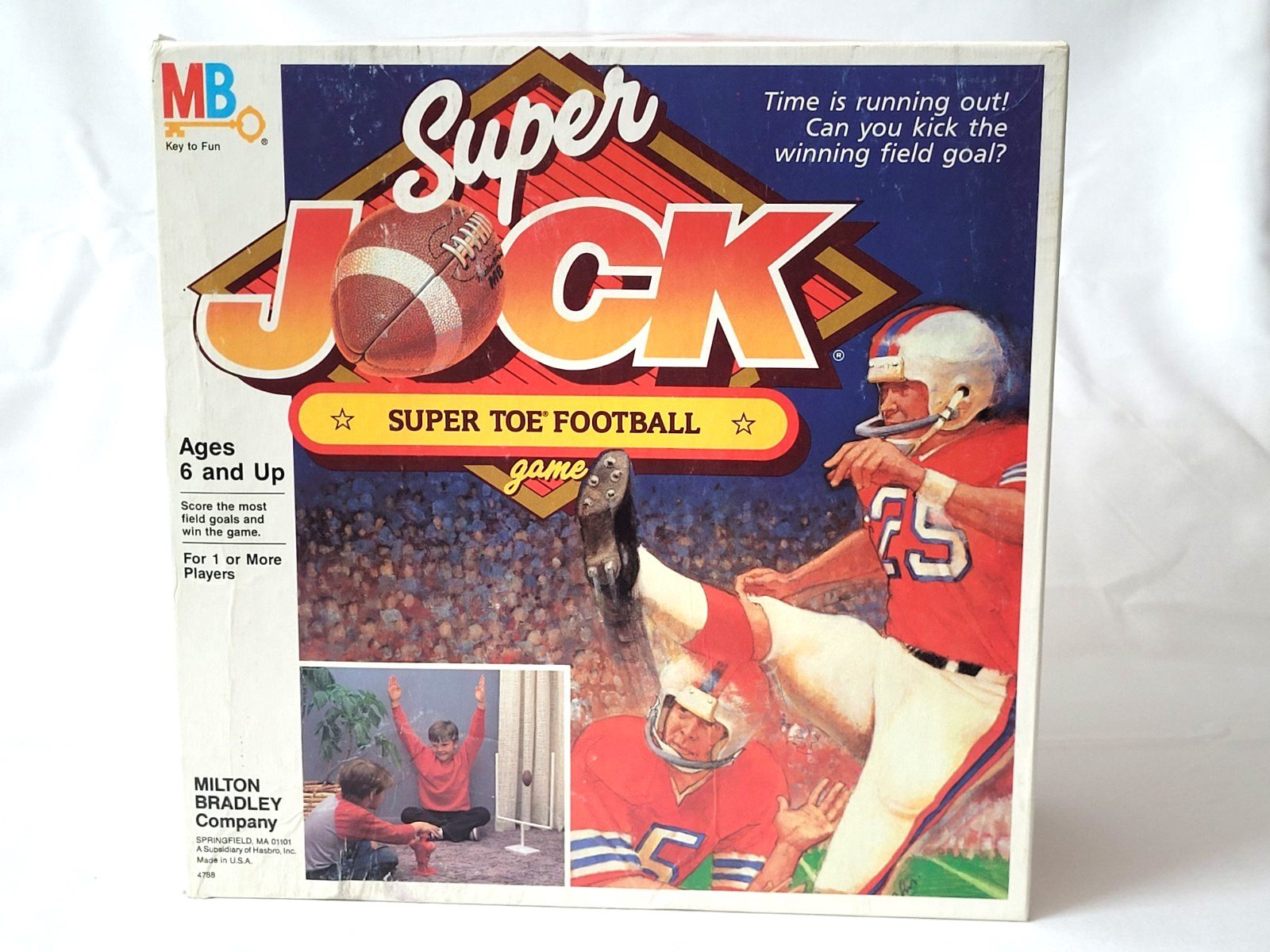 Vintage Milton Bradley Super Jock Super Toe Football Game 1986 – Works – CIB