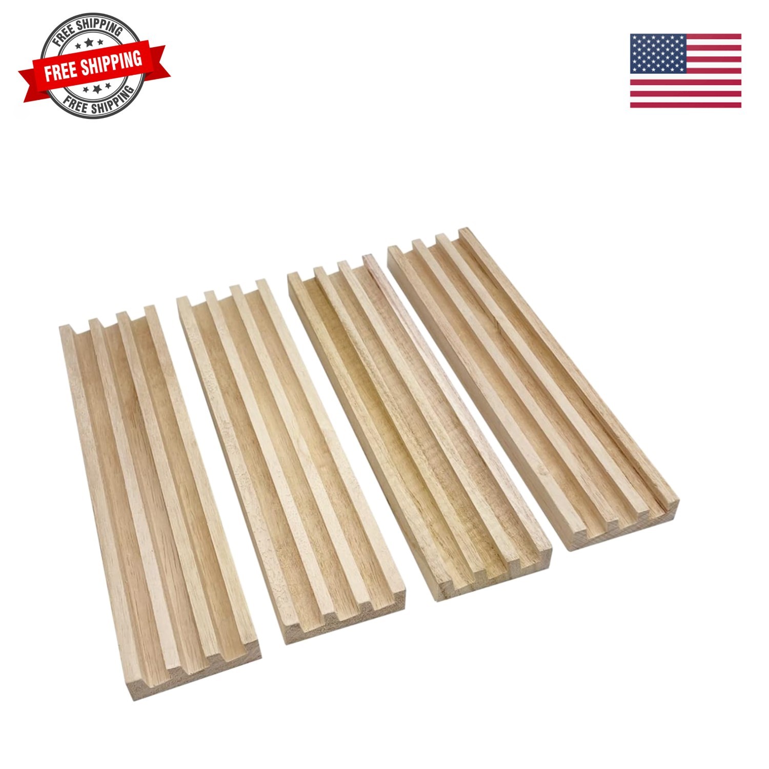 Wooden Domino Racks Set of 4 Natural Domino Trays Holders Organizer for Mexic…