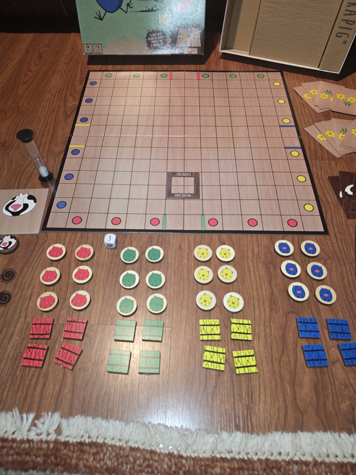 Chickapig Strategic Farm Family Board Game 100% Complete Clean