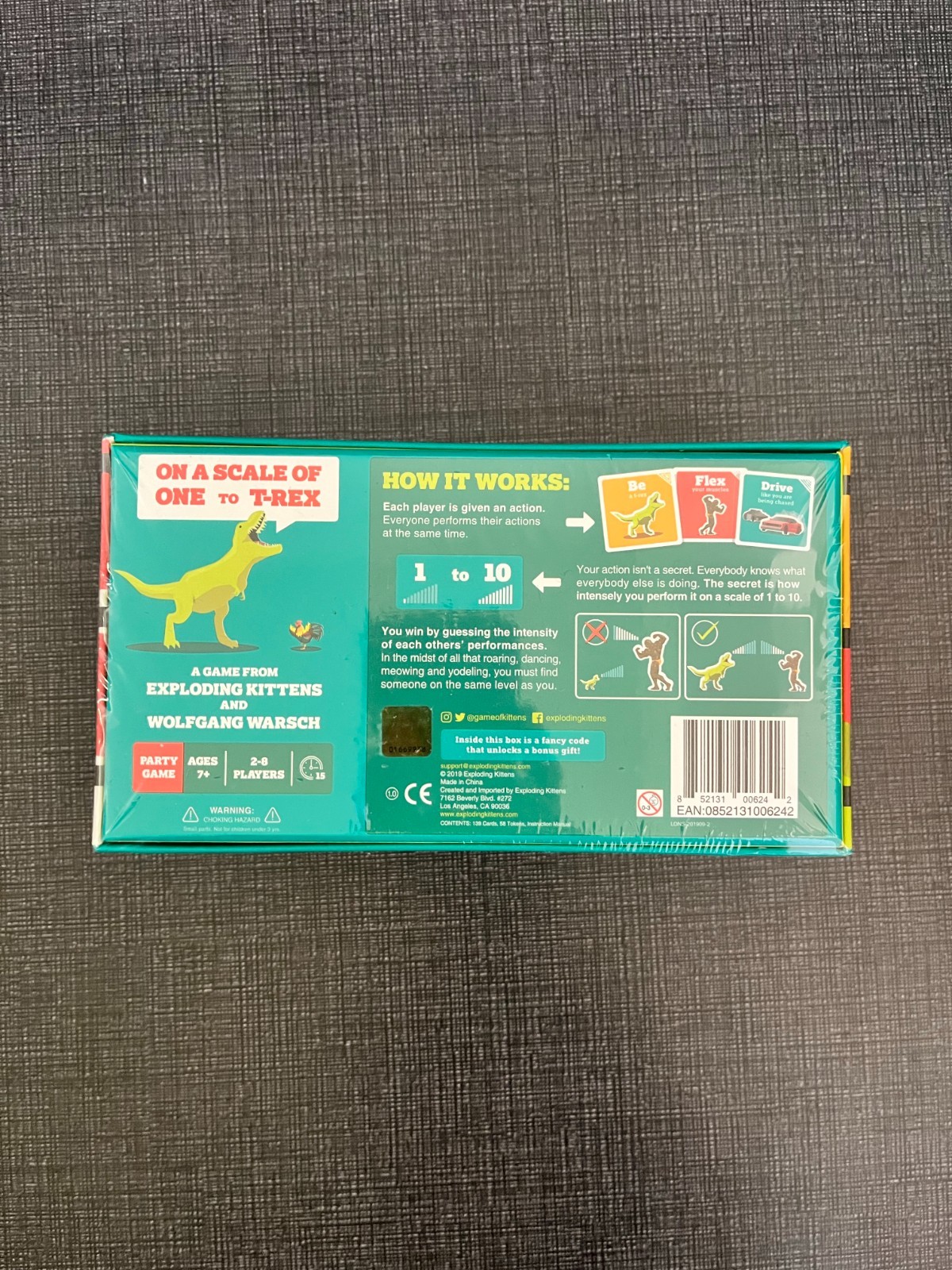 On a Scale of One to T-Rex: Party Charades Card Game for 2-8 Players