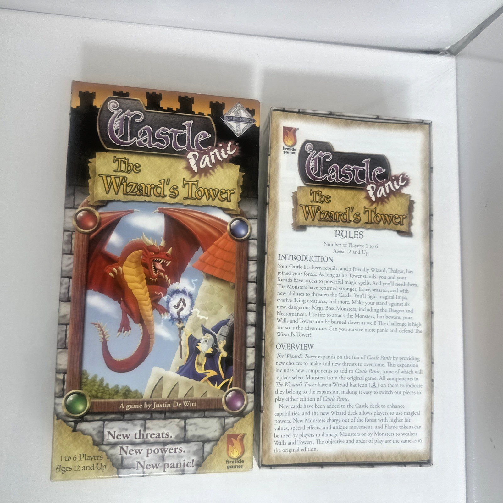 Castle Panic Wizards Tower Expansion Board Game 1st Edition Complete Fireside
