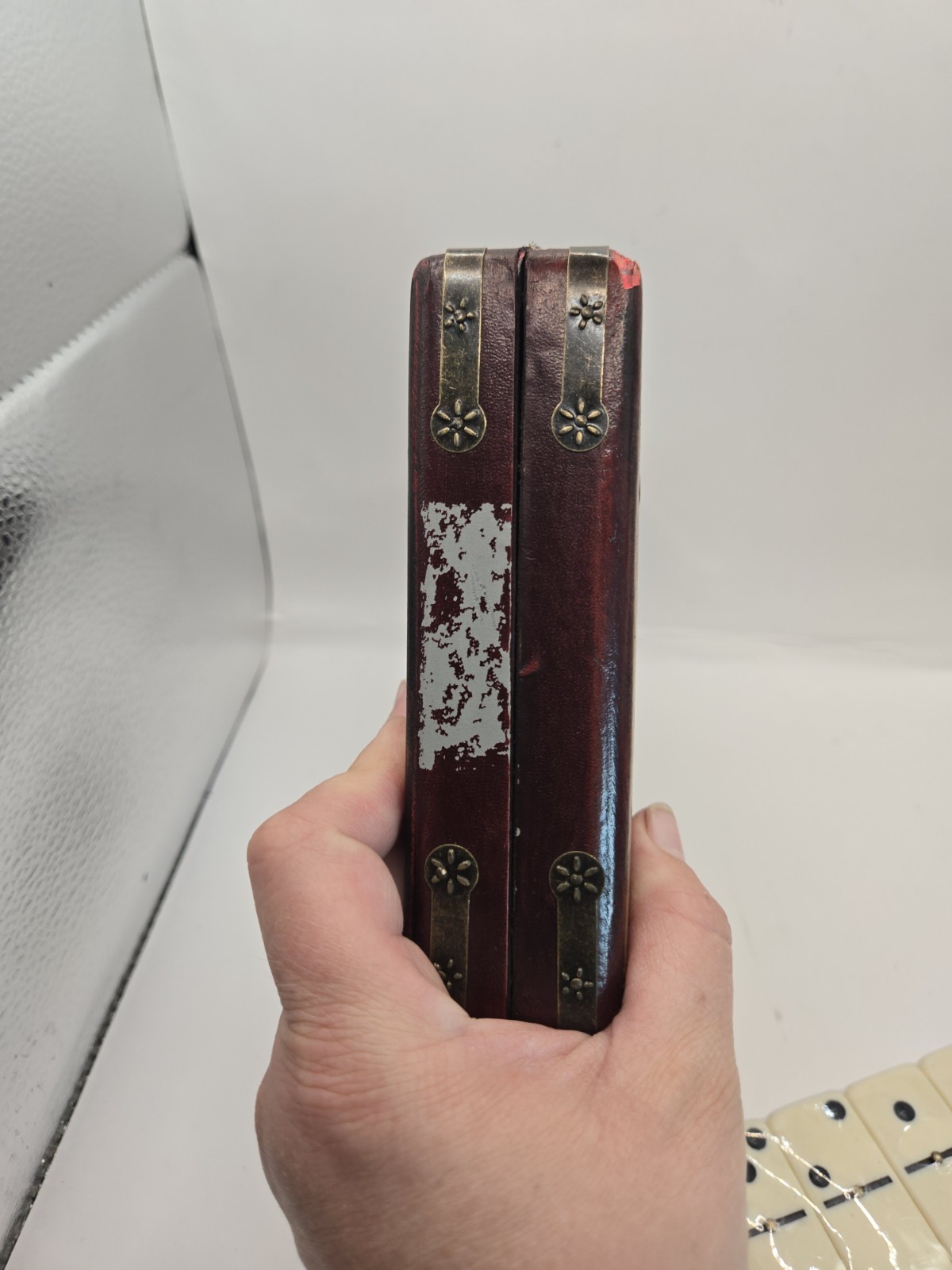 Vtg Dominos (New Sealed) In Chinese Box (Damage On Side From Tape Peeling Paint)