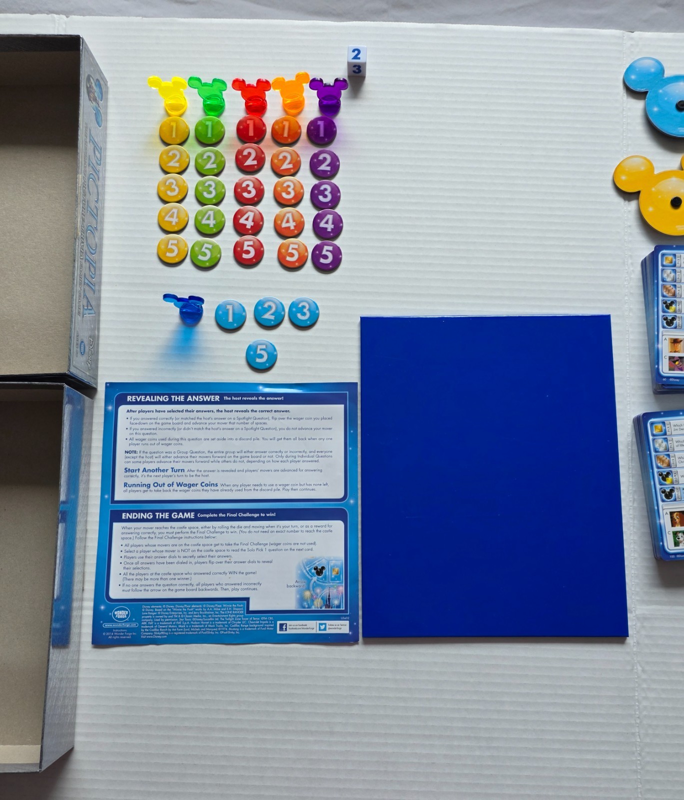Disney Pictopia Board Game 2013 Wonder Forge Nearly Complete Missing 1 Token
