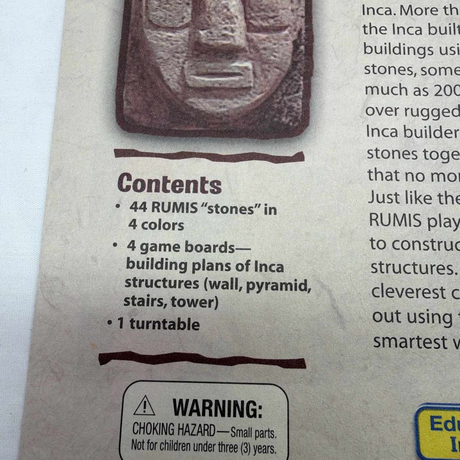 Rumis 2004 Strategy Board Game Educational Insights 3D Blocks