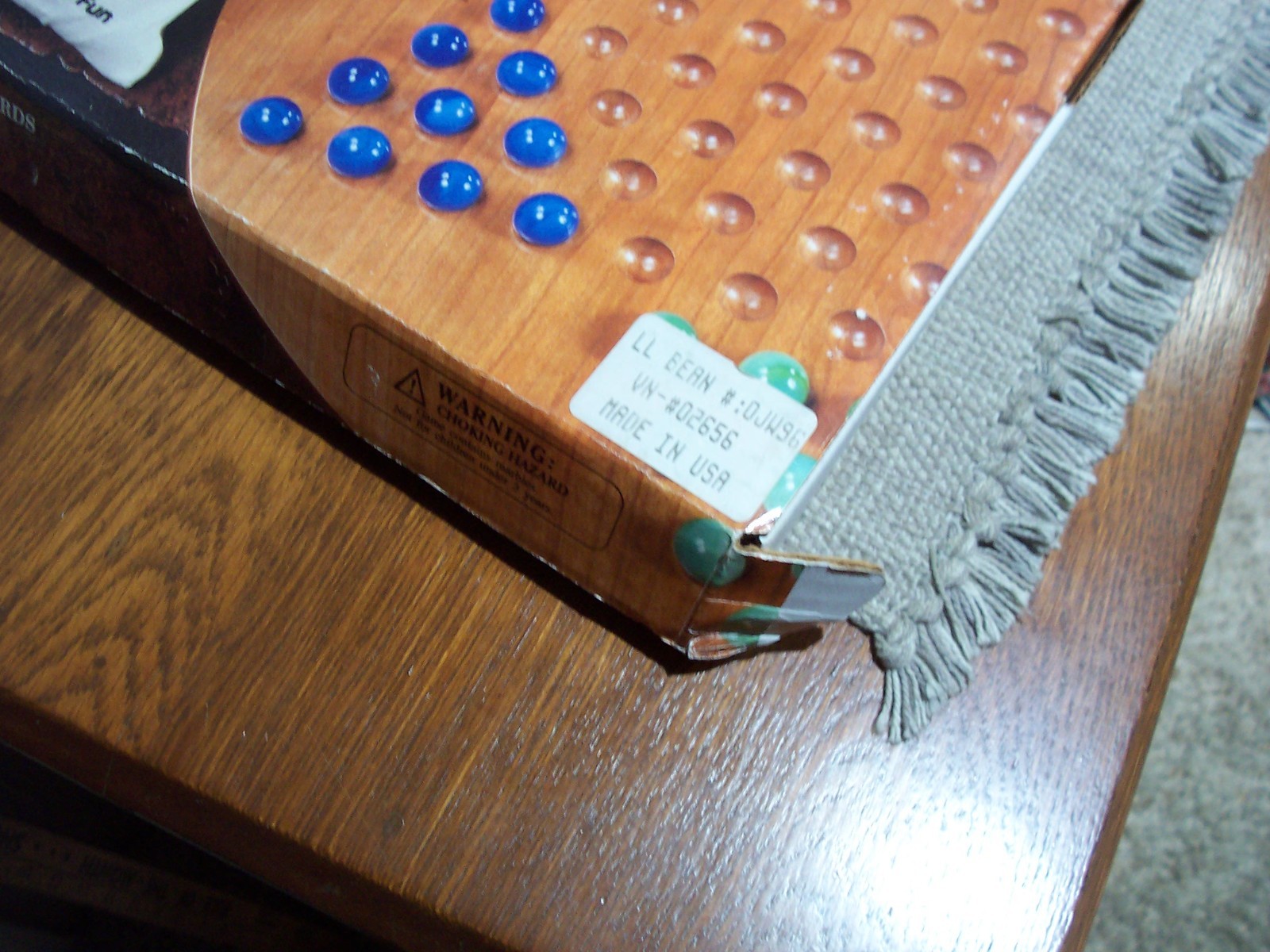 Vintage LL Bean Chinese Checkers Board Game Oak USA Made with Box Unused