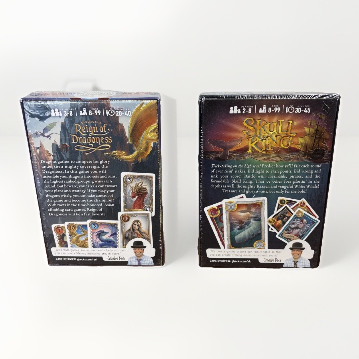 Grandpa Beck’s Games Skull King & Reign Of Dragoness Cards New