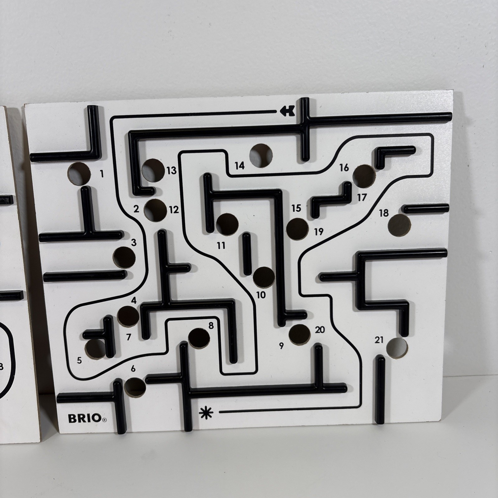 Brio Labyrinth Game Tilt Maze Red Wooden #34020 2006 – No Steel Balls – 3-Board