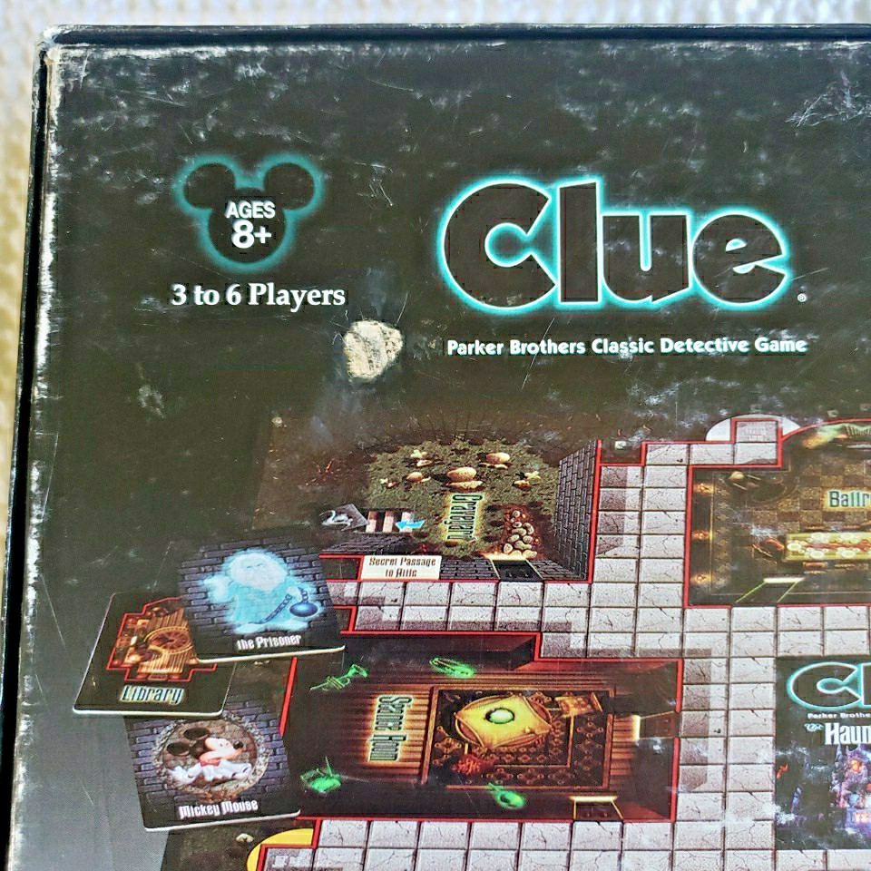 Clue Haunted Mansion Edition Disney Theme Park Game Mickey Minnie Goofy COMPLETE