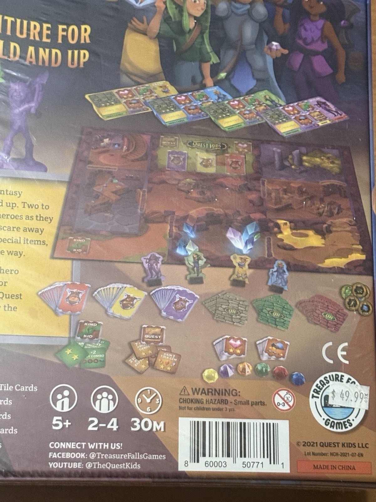 The Quest Kids Board Game for Kids Ages 5+ Family Fantasy Tabletop Adventure NEW