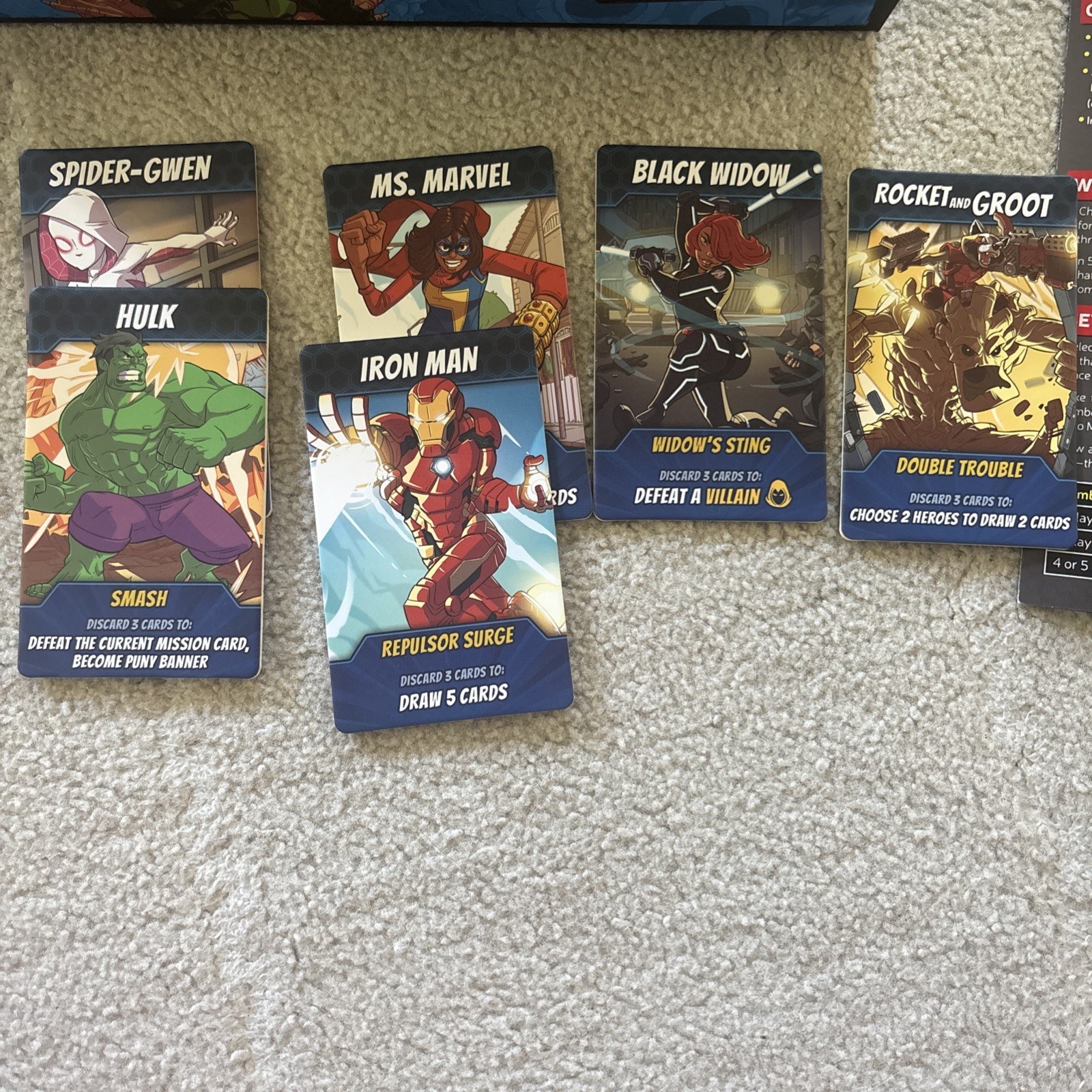 5 Minute Marvel Cooperative Strategy Card Game- MISSING PIECES