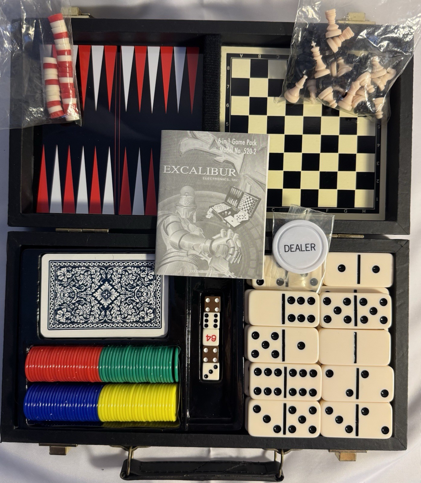 Excalibur Electronics 6-in-1 Game Pack (Model No. 520-2).