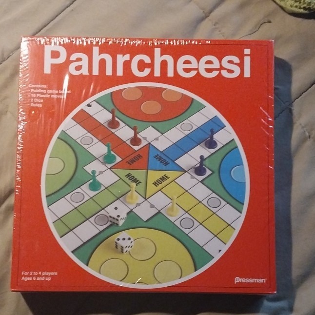 Pahrcheesi Board Game 2-4 Players Pressman NEW Sealed with rip in back