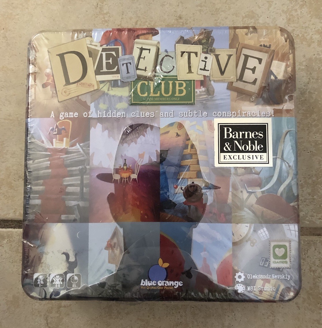 Detective Club Boardgame by Blue Orange (Metal Tin Ed.) SEALED