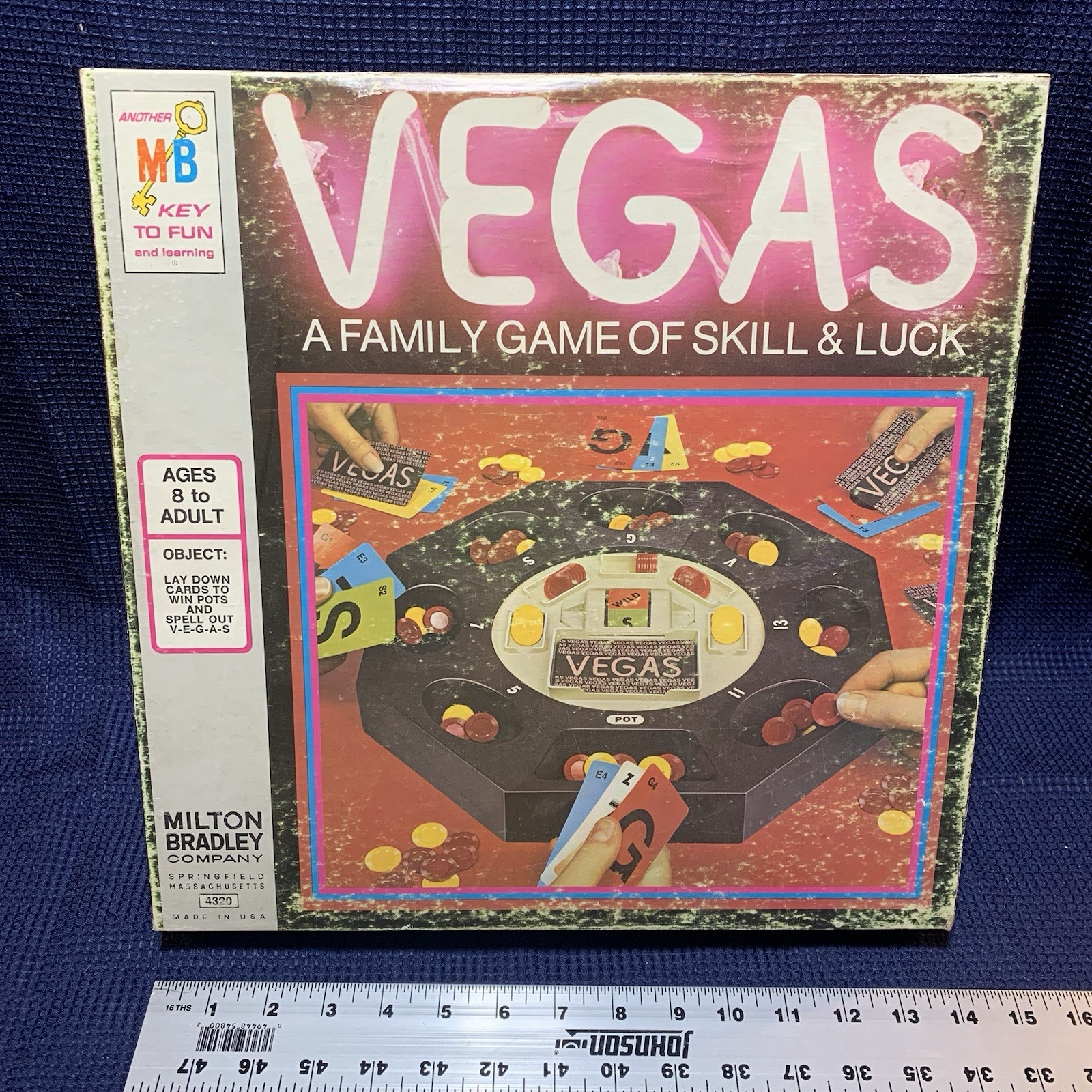 Vintage – Vegas Board Card Game – Milton Bradley – 1974 – Free Shipping Complete