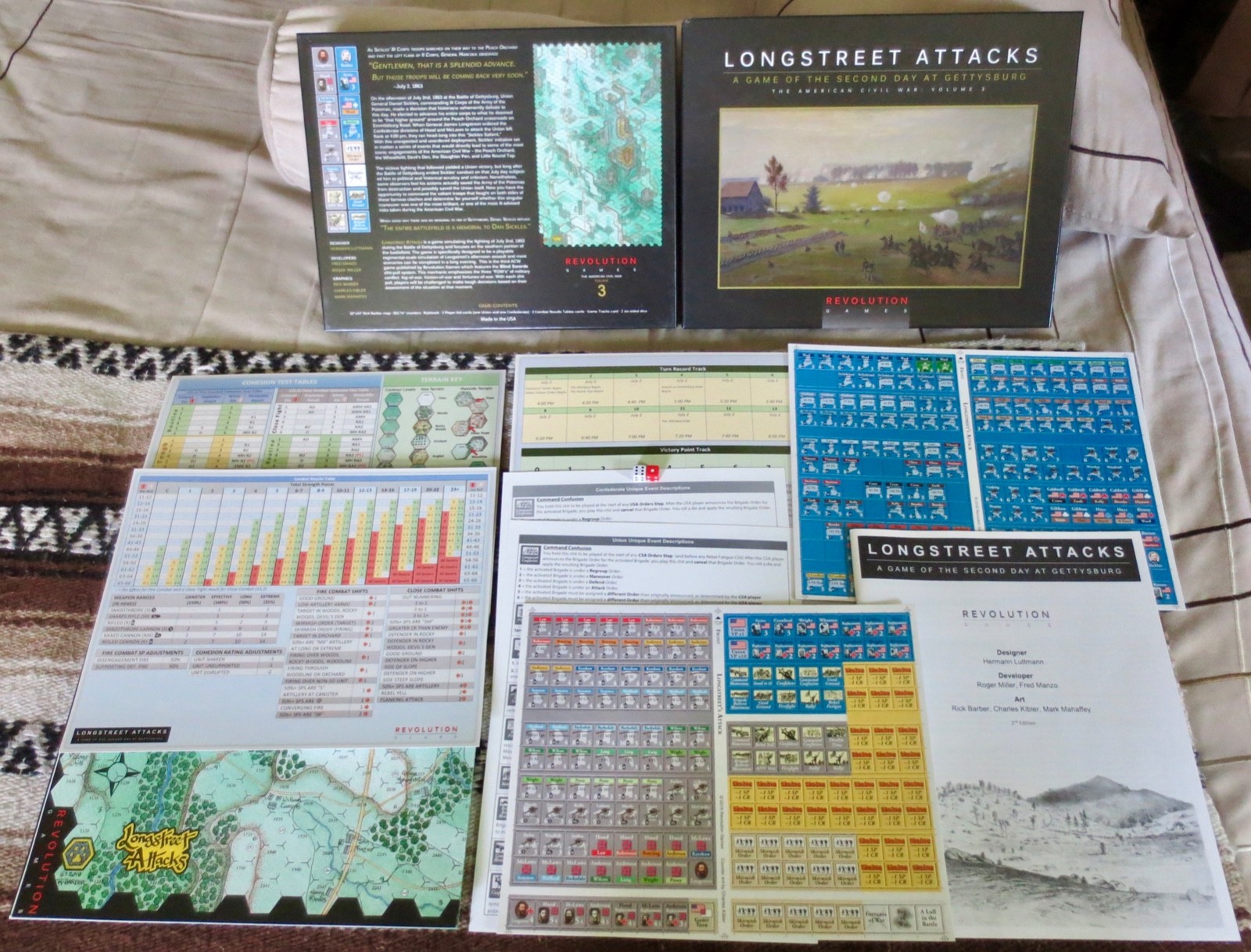 Longstreet Attacks: The Second Day at Gettysburg 2018 Revolution Games unpunched