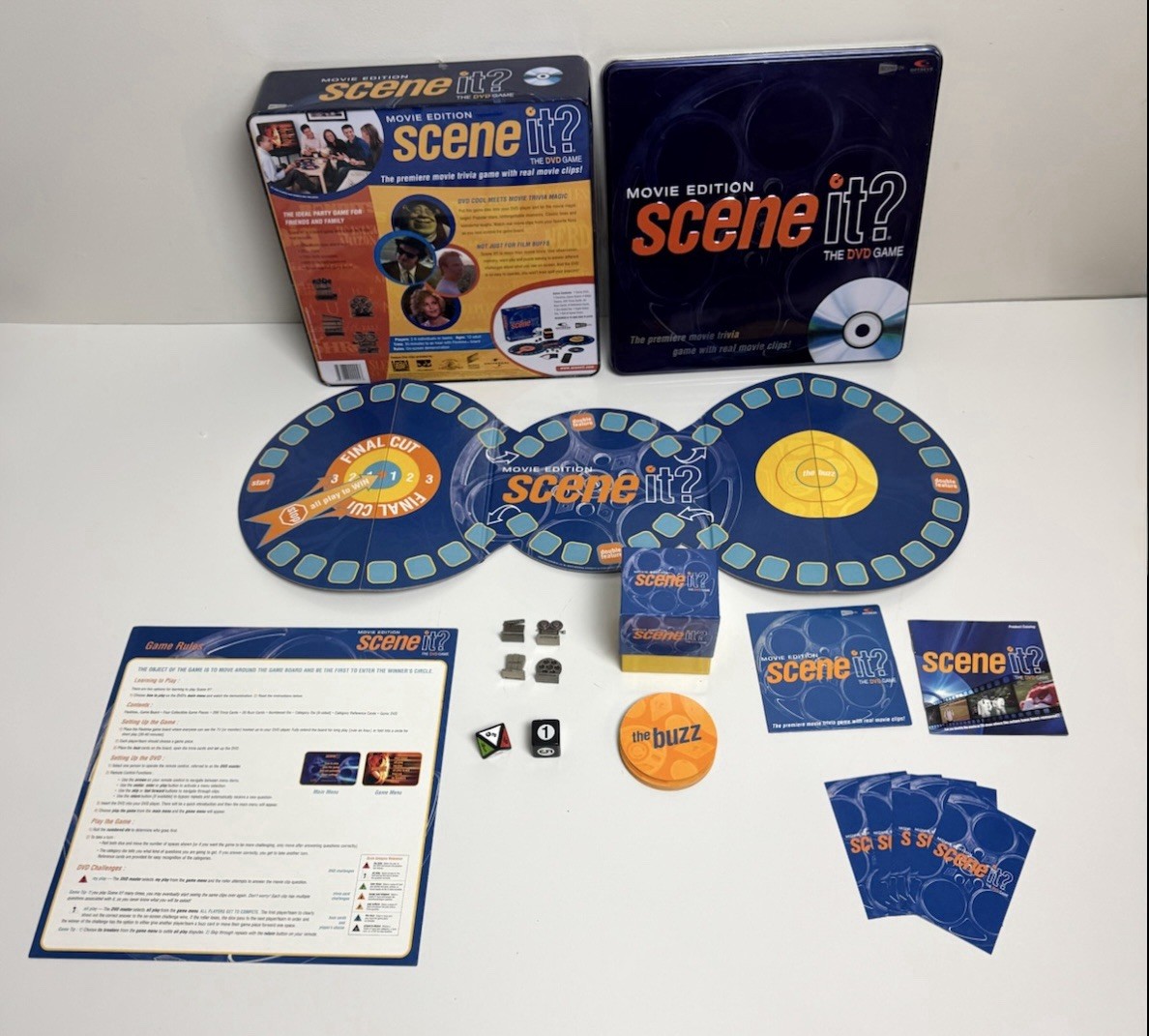 Scene It? Movie Edition The DVD Game 2004 With Deluxe Sequel Pack Tin Party Game