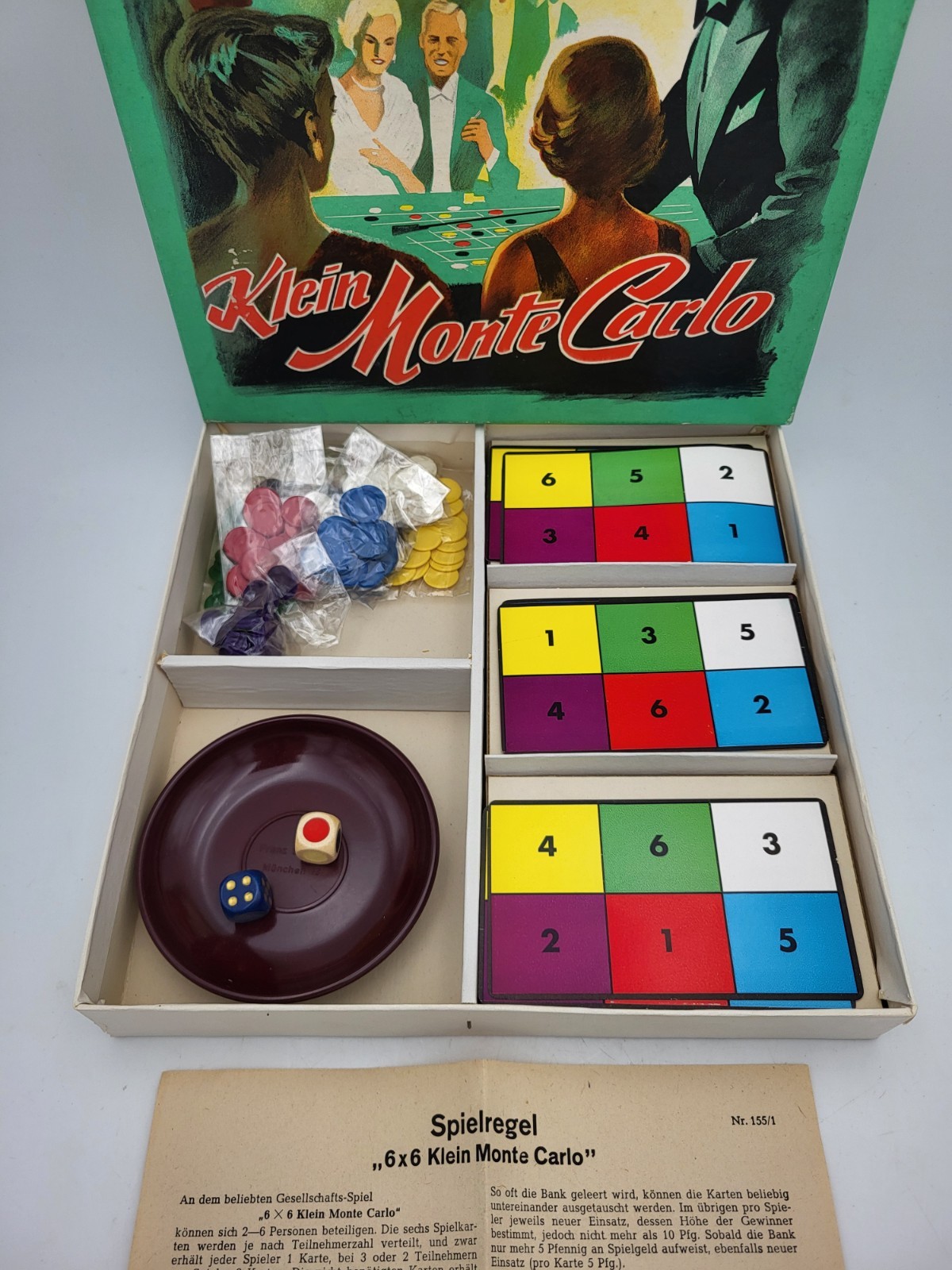 Unplayed # 6×6 Klein Monte Carlo # Casino Game # Games Schmidt # 1950s Vintage