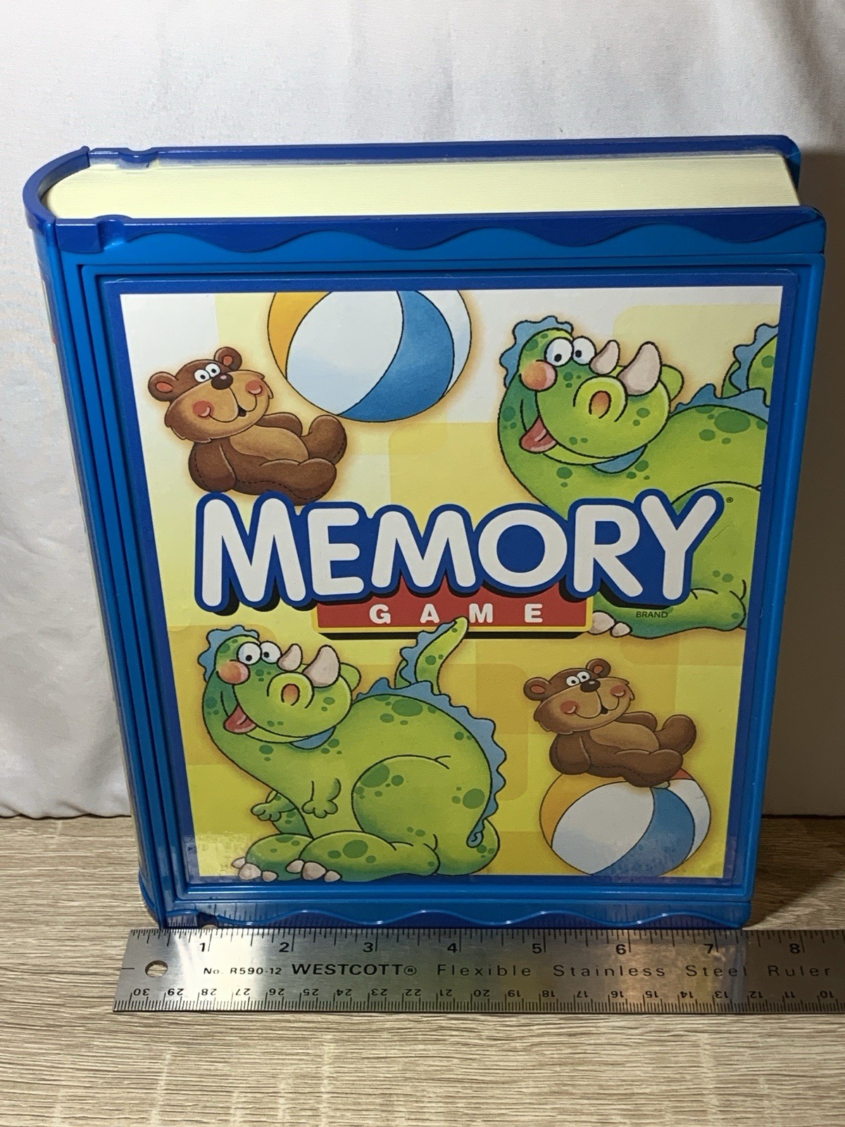 Vintage 2005 Milton Bradley Original Memory Game Bookshelf Case 68/72 Cards READ