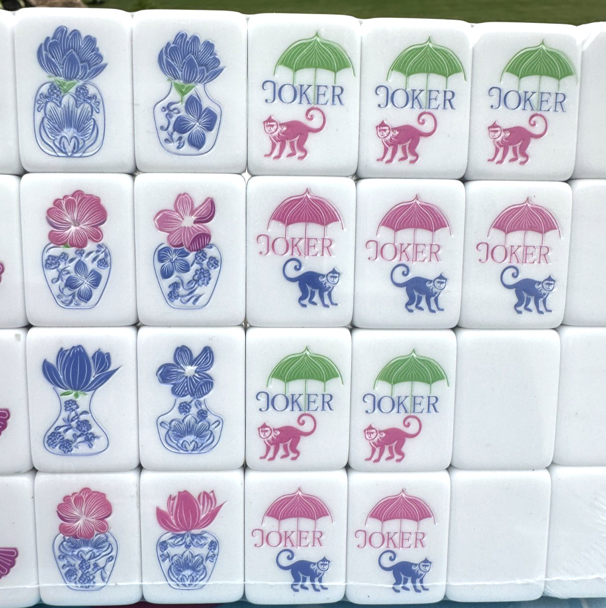 LIM0NCELLO 4 Layer Acrylic Mahjong Tiles Full American Set 160 Tiles US SELLER!