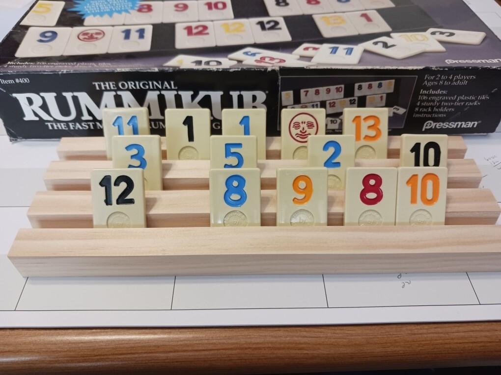 Handmade wooden Rummikub tile holders only. NO GAME