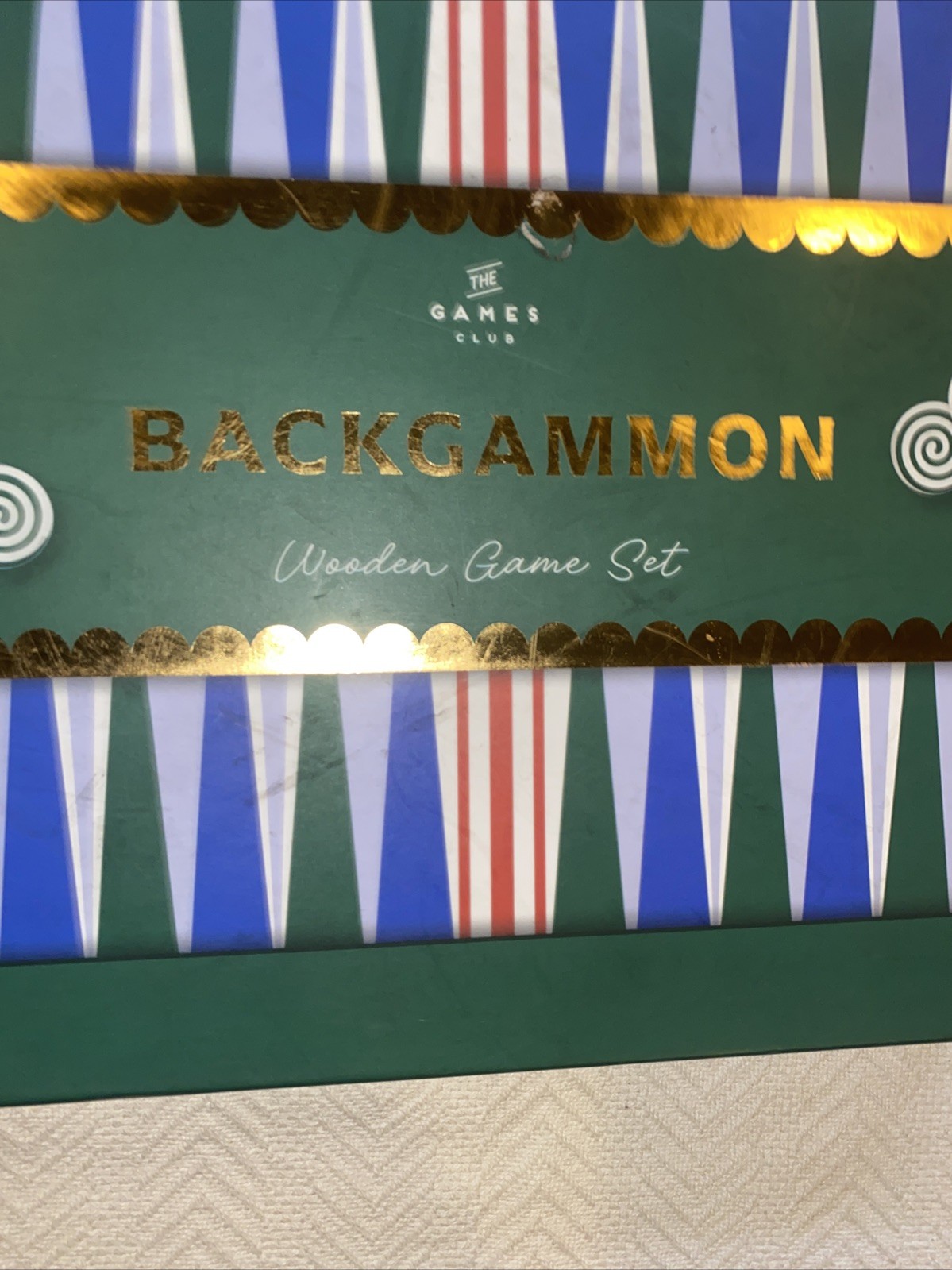 The Games Club Backgammon Wooden Game Set New in Box Professor Puzzle 8 + years