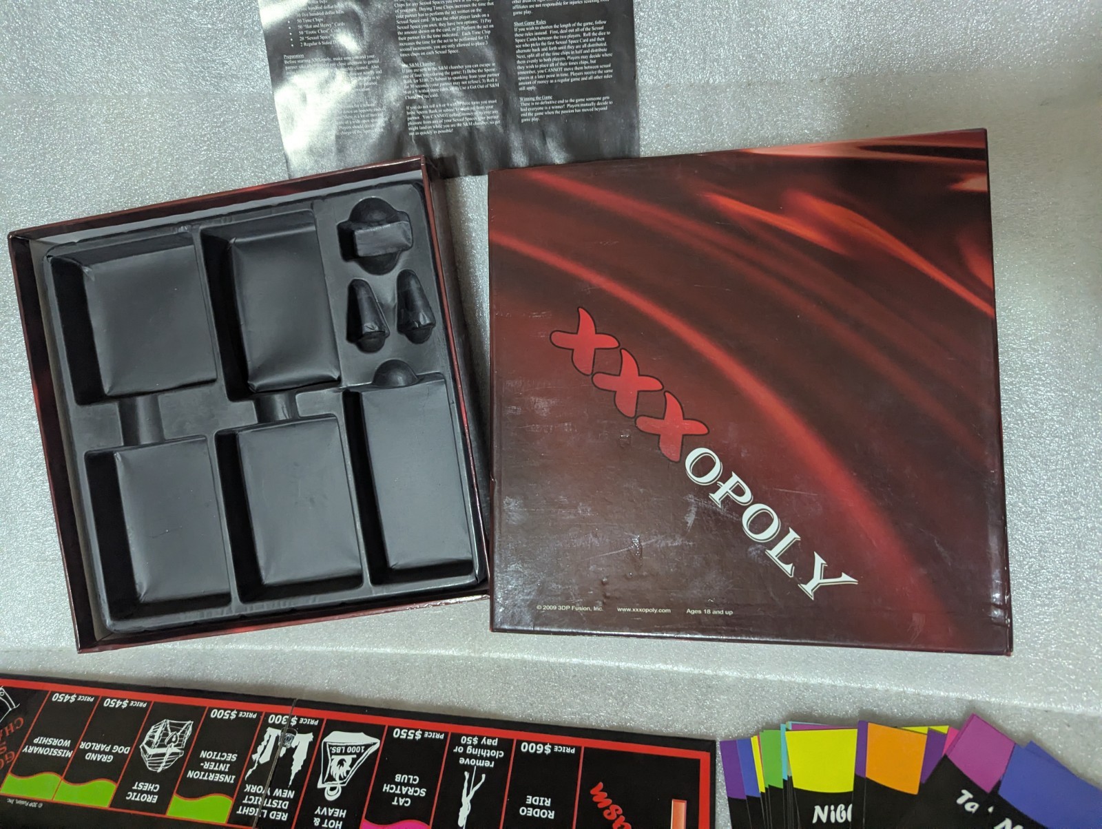 XXXOPOLY Adult Board Game Complete All Included Ages 18 & Up 3DP Fusion, Inc.