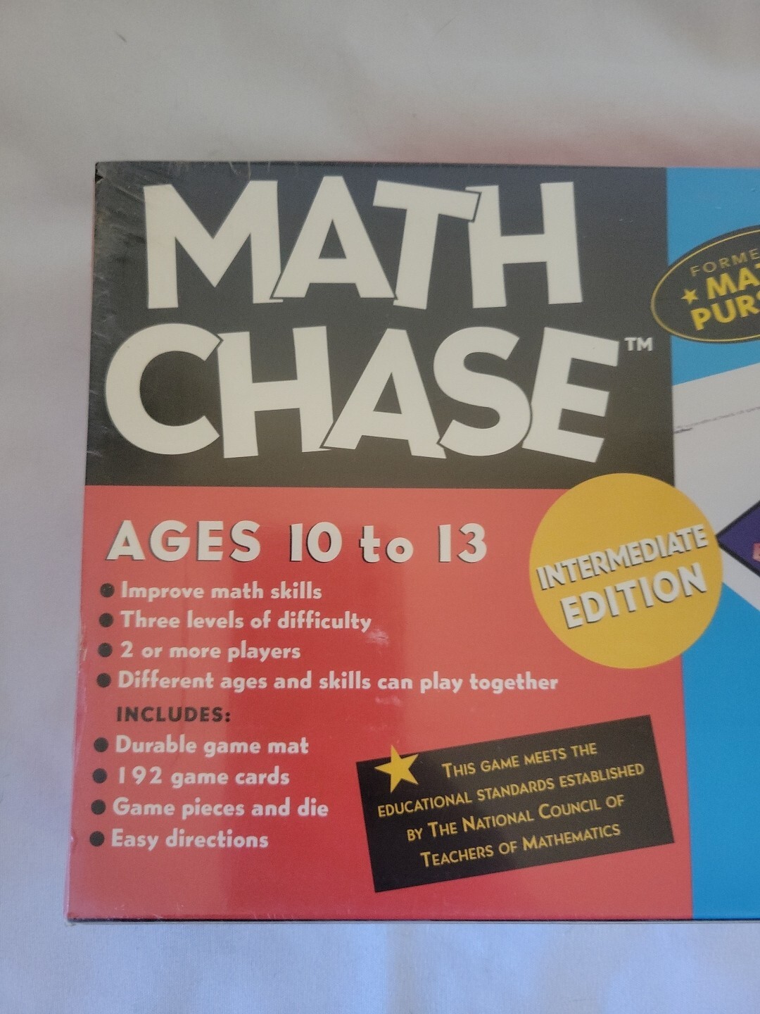 VTG NOS Math Chase Board Game Intermediate Edition By Scott Resources Homeschool