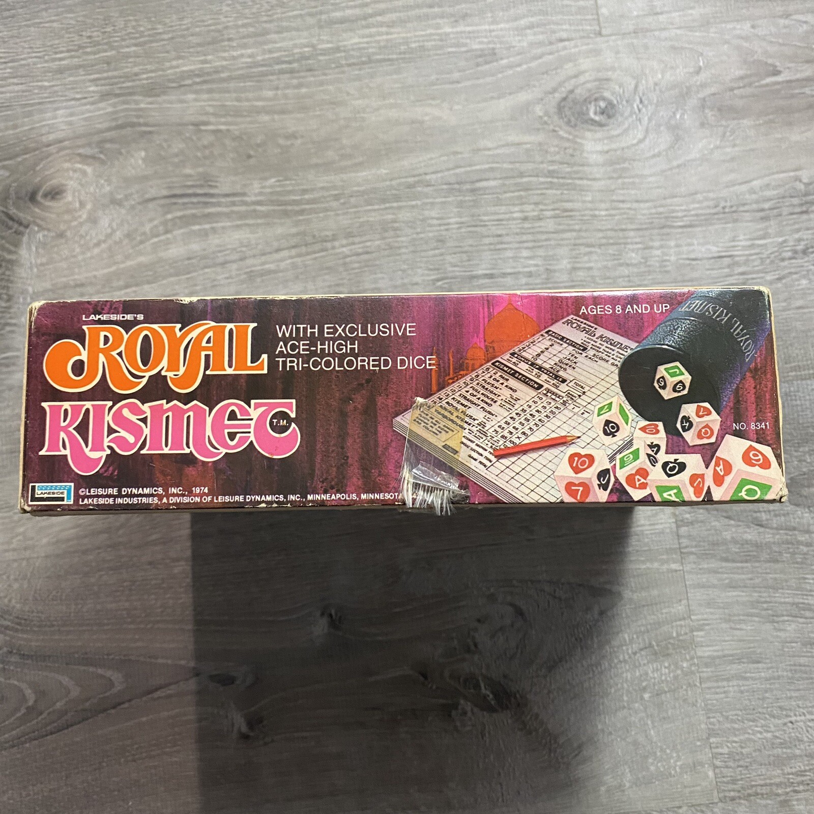 Vintage 1974 Lakeside’s Royal Kismet Poker Dice Family Game Complete *Read*