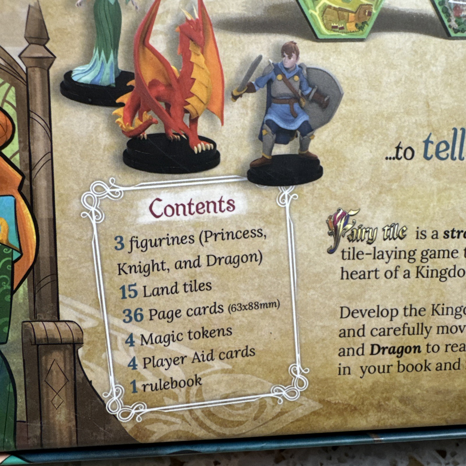 Fairy Tile Board Game Fantasy Strategy Storytelling 2-4 player ages 8+ Iello