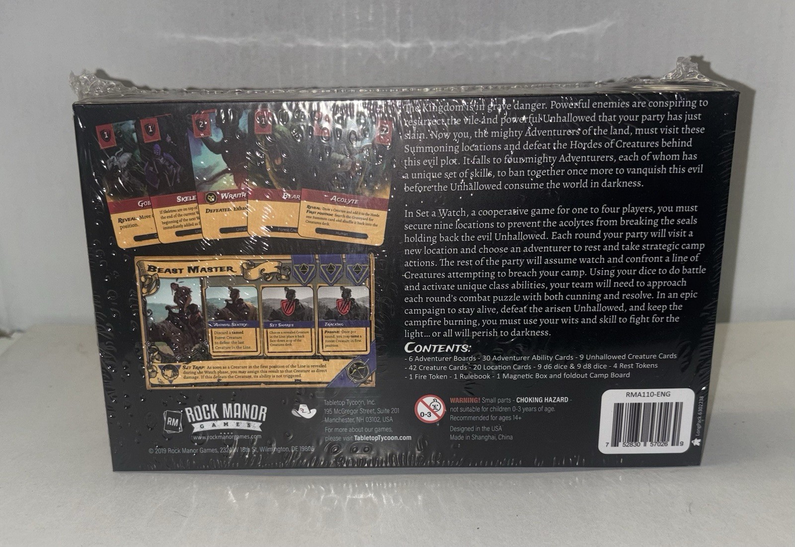 NEW! Set A Watch Fantasy Board Game By Todd Walsh