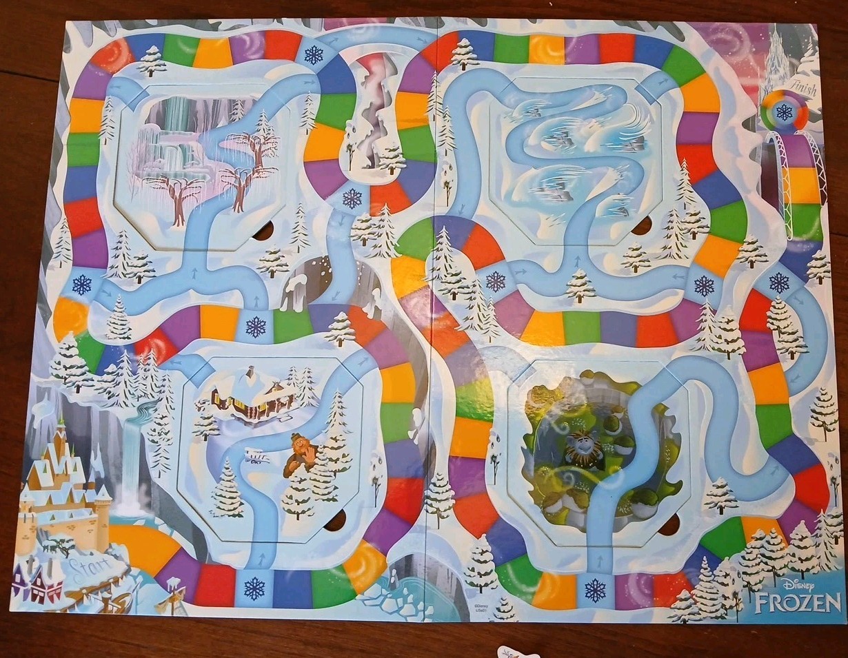 Disney Frozen Surprise Slides Board Game Complete 2 to 4 players ages 3 and up
