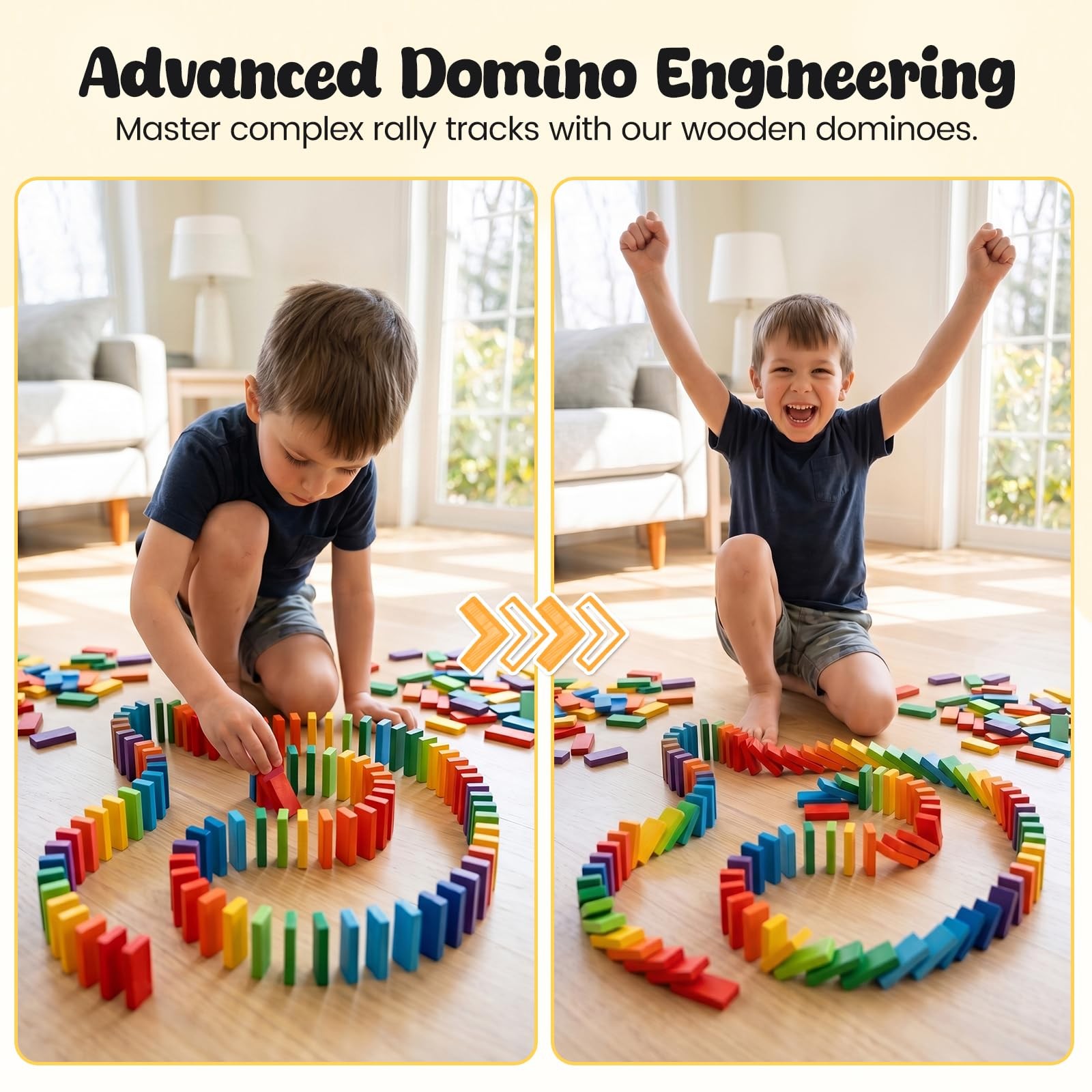 BigOtters Dominos Set for Kids,360 PCS Dominoes Medium, [Multiple Colors]